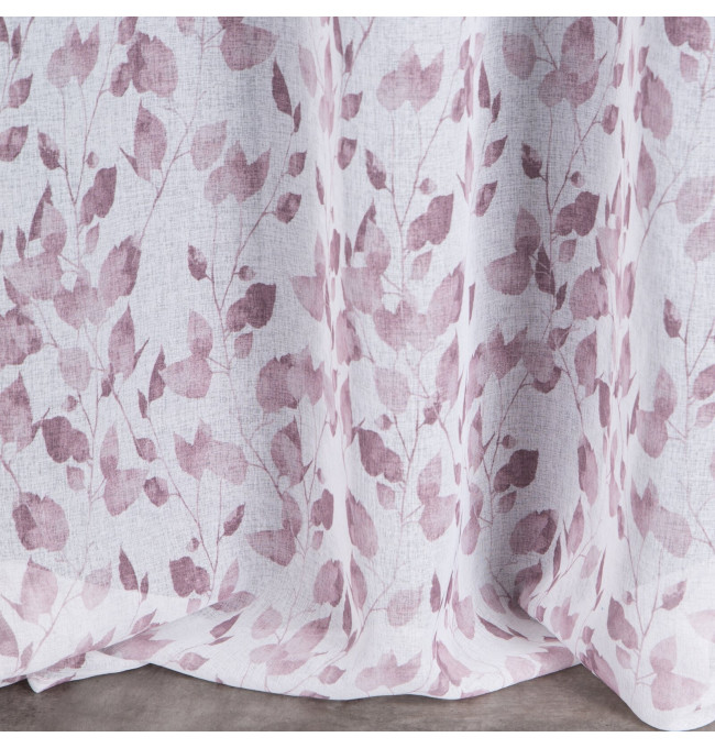 Hotový závěs NOEMI bílo-fialový - na průchodkách