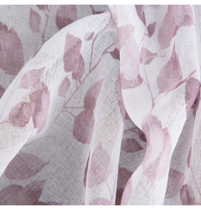 Hotový závěs NOEMI bílo-fialový - na průchodkách