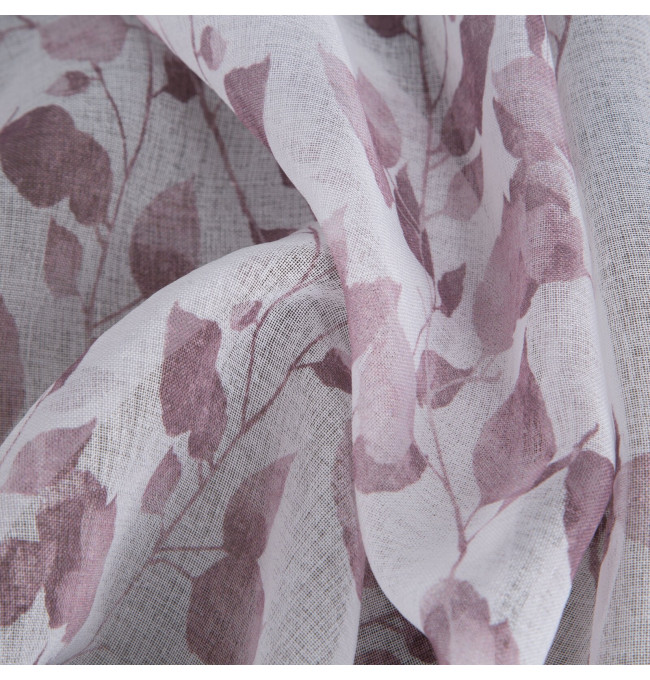 Hotový závěs NOEMI bílo-fialový - na průchodkách