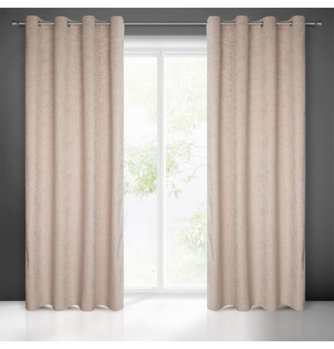 Hotový závěs OCTAVIA béžový - na průchodkách