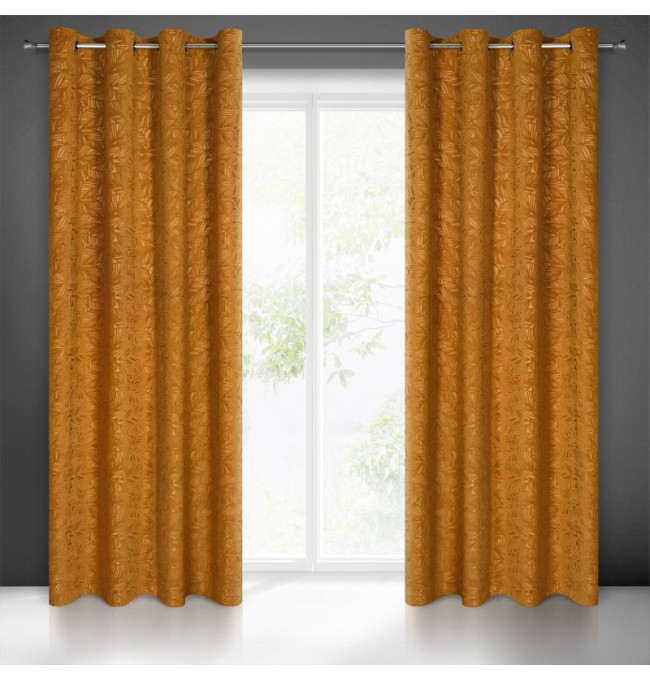 Hotový závěs OCTAVIA medový - na průchodkách