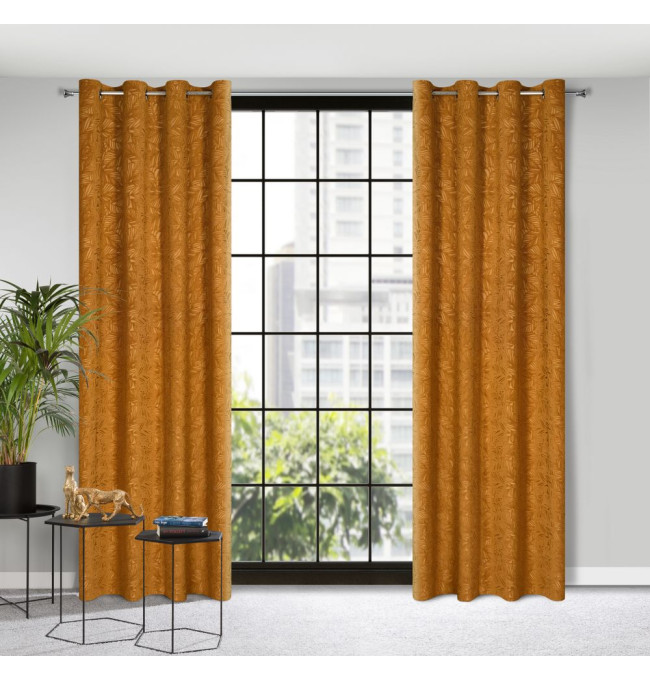 Hotový závěs OCTAVIA medový - na průchodkách