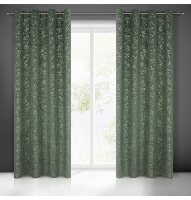 Hotový závěs OCTAVIA tmavě mátový - na průchodkách