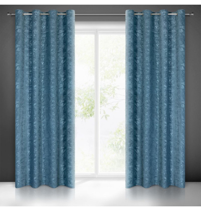 Hotový závěs OCTAVIA tmavomodrý - na průchodkách