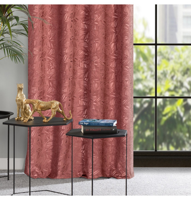 Hotový závěs OCTAVIA tmavě růžový - na průchodkách