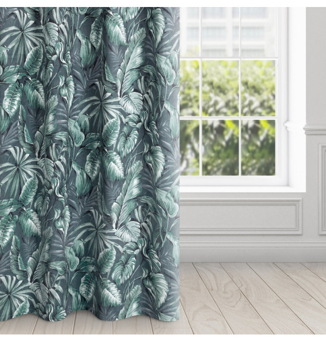 Hotový závěs PALERMO zelený - na průchodkách