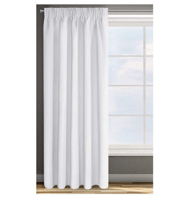 Hotový závěs PARISA zatemňovací bílý - na pásce