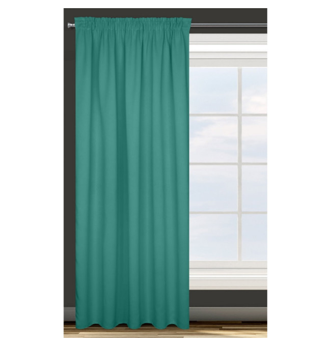 Hotový závěs PARISA zatemňovací tyrkysový - na pásce