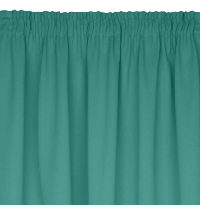 Hotový závěs PARISA zatemňovací tyrkysový - na pásce