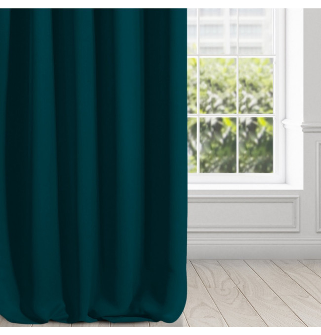 Hotový závěs PARISA zatemňovací petrolejový - na průchodkách