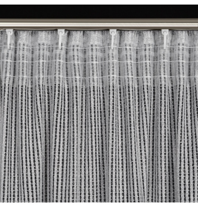 Hotový závěs REGINA stříbrný - na pásce