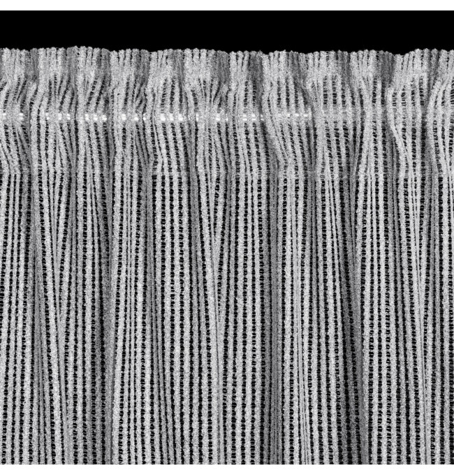 Hotový závěs REGINA stříbrný - na pásce