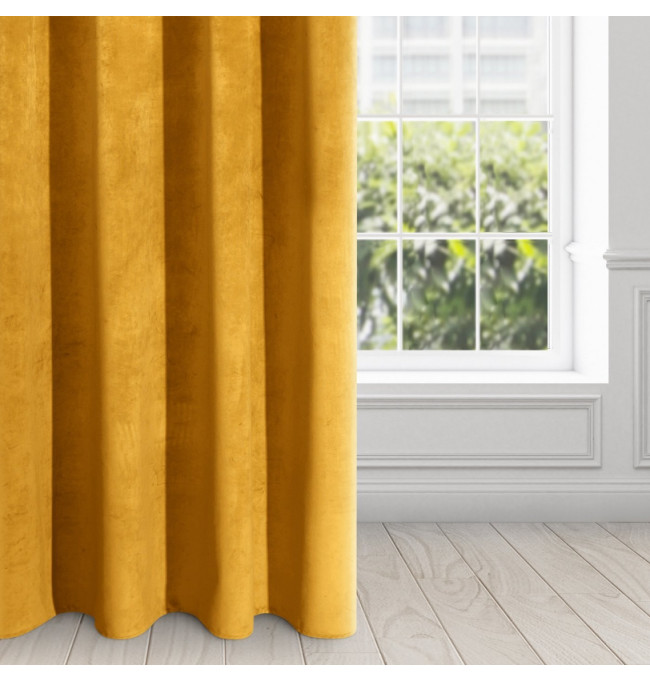 Hotový závěs RIA hořčicový - na průchodkách