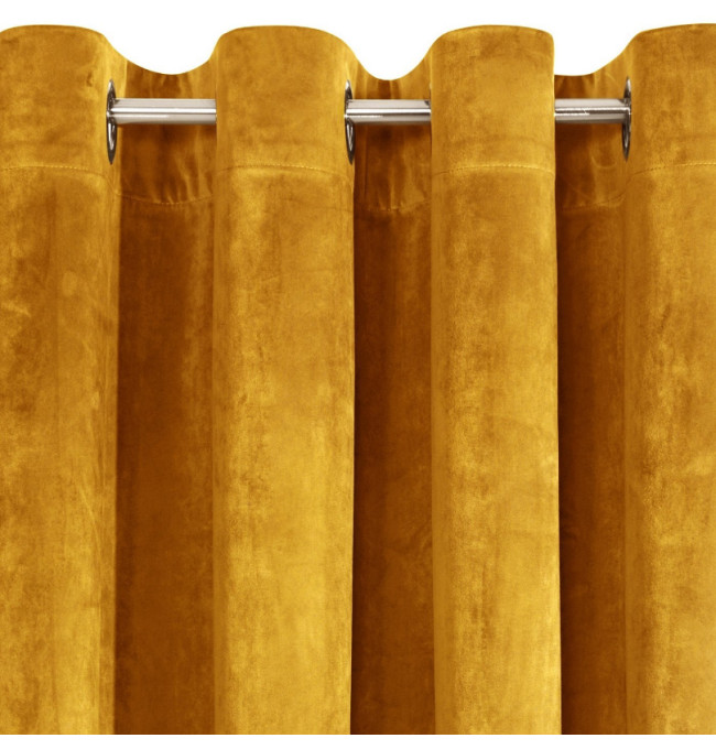 Hotový závěs RIA hořčicový - na průchodkách