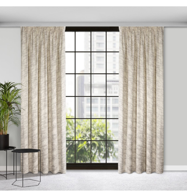 Hotový závěs RIVA krémový - na pásce