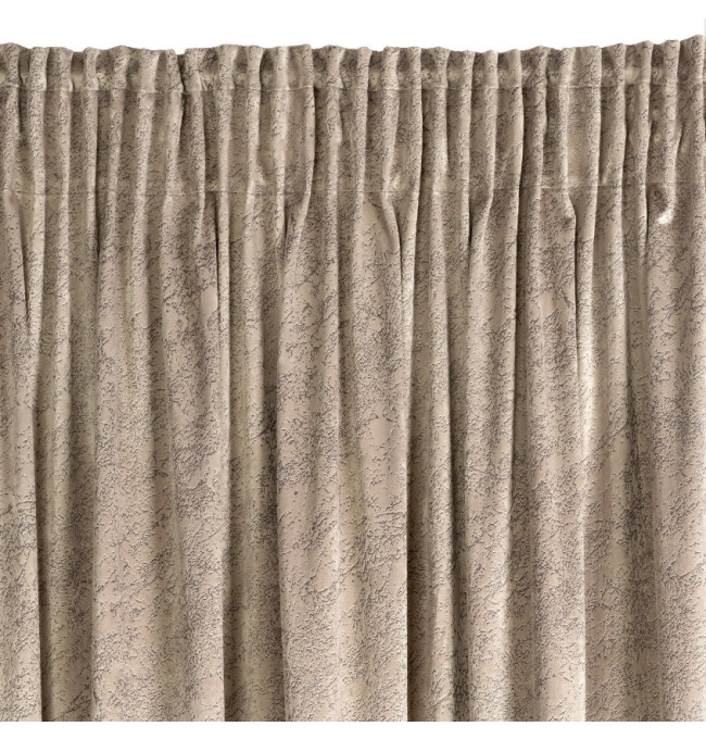 Hotový závěs RIVA tmavě béžový - na pásce