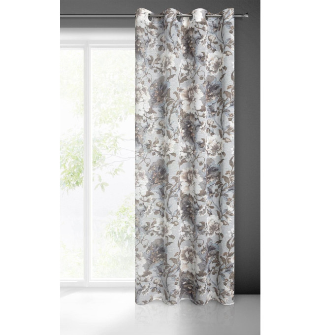 Hotový závěs SANDRA šedý - na průchodkách