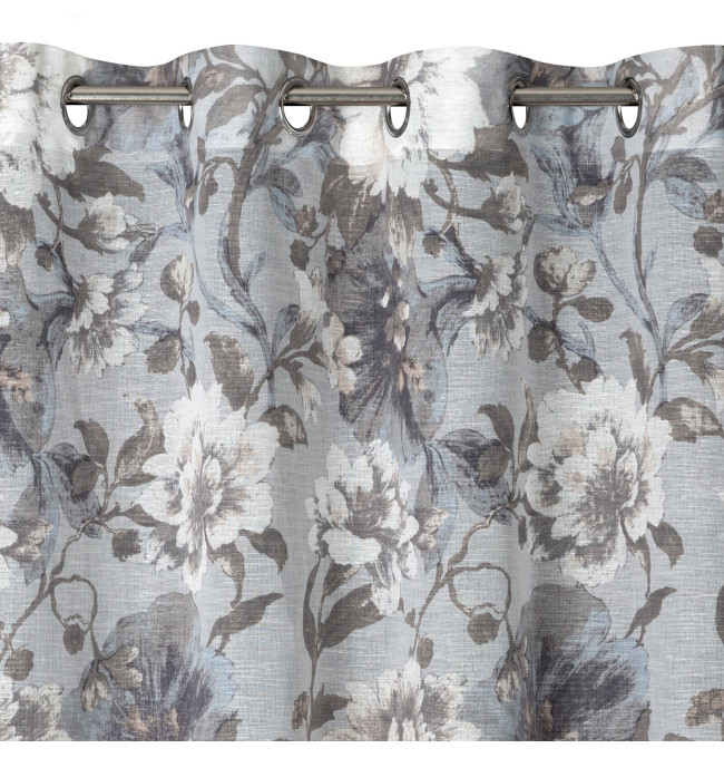 Hotový závěs SANDRA šedý - na průchodkách