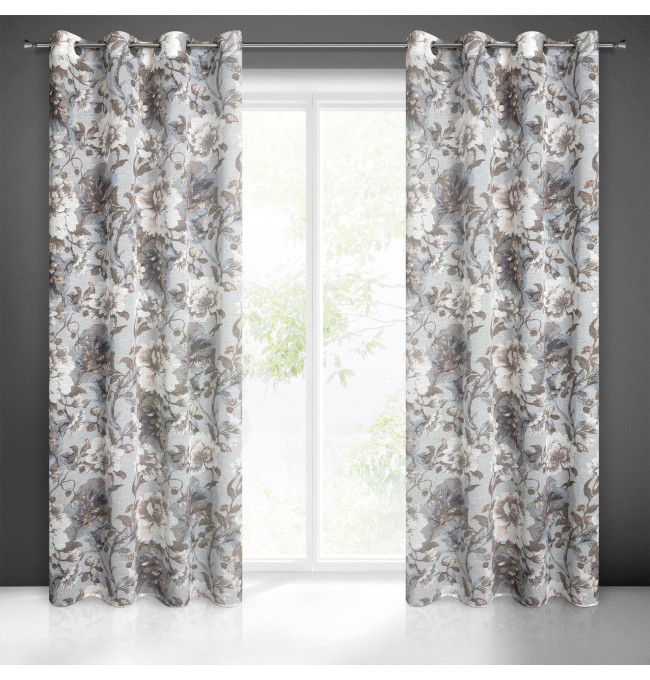 Hotový závěs SANDRA šedý - na průchodkách