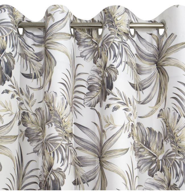 Hotový závěs SOPHIE bílo-hnědý - na průchodkách