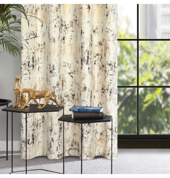 Hotový závěs TONIA krémový - na průchodkách