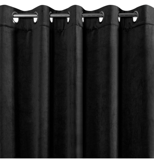 Hotový závěs VILLA černý - na průchodkách