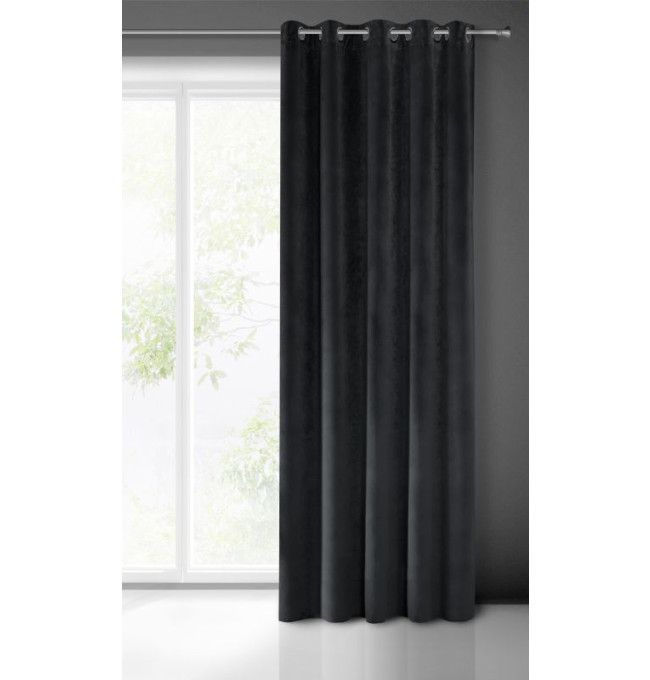 Hotový závěs VILLA černý - na průchodkách