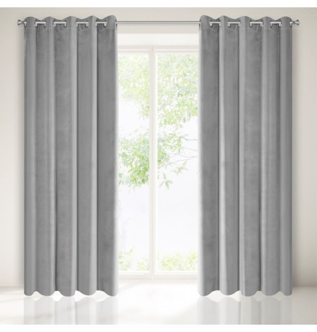 Hotový závěs VILLA ocelový - na průchodkách