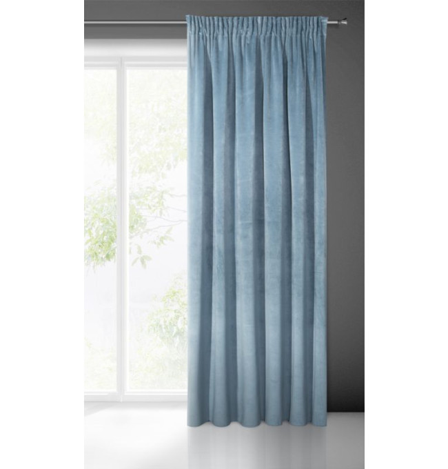 Hotový závěs VILLA modrý - na pásce