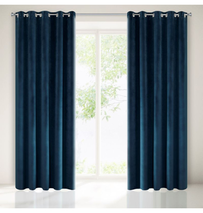 Hotový závěs VILLA granátový - na průchodkách