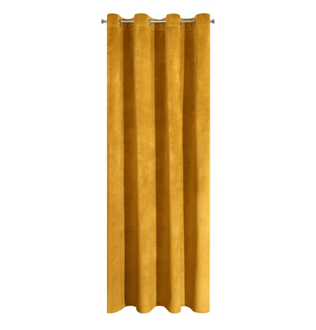 Hotový závěs VILLA hořčicový - na průchodkách