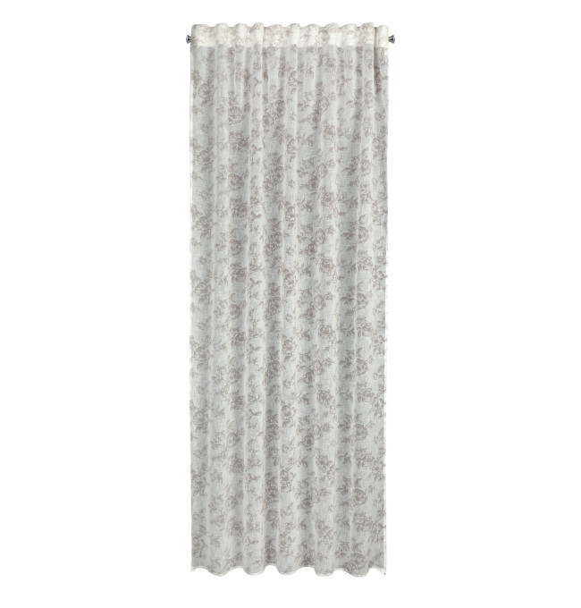 Hotový závěs WIKI bílá / šedá - na pásce