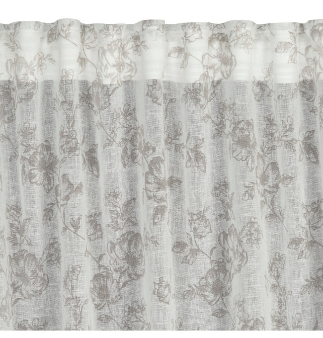 Hotový závěs WIKI bílá / šedá - na pásce