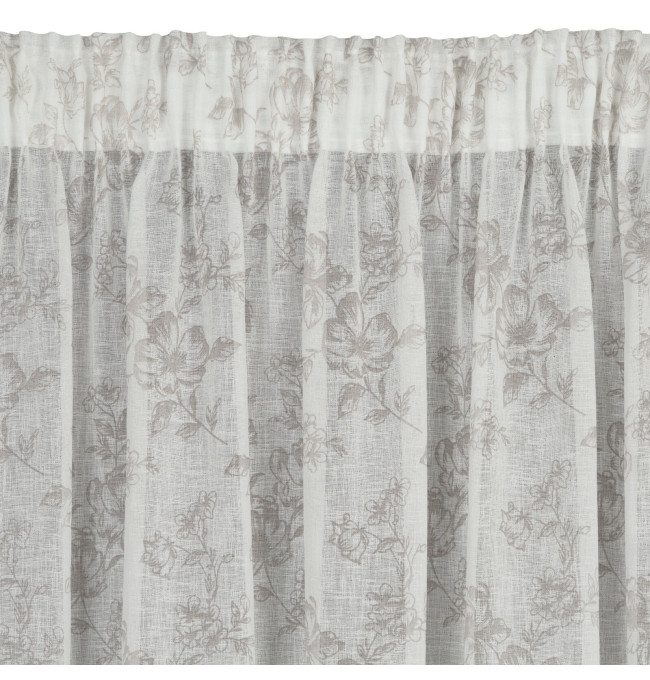 Hotový závěs WIKI bílá / šedá - na pásce