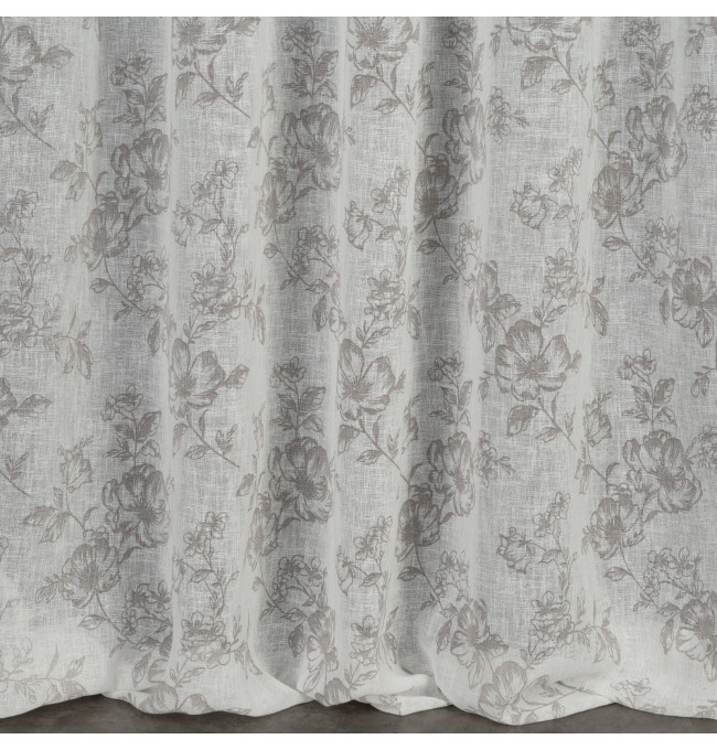 Hotový závěs WIKI bílá / šedá - na pásce