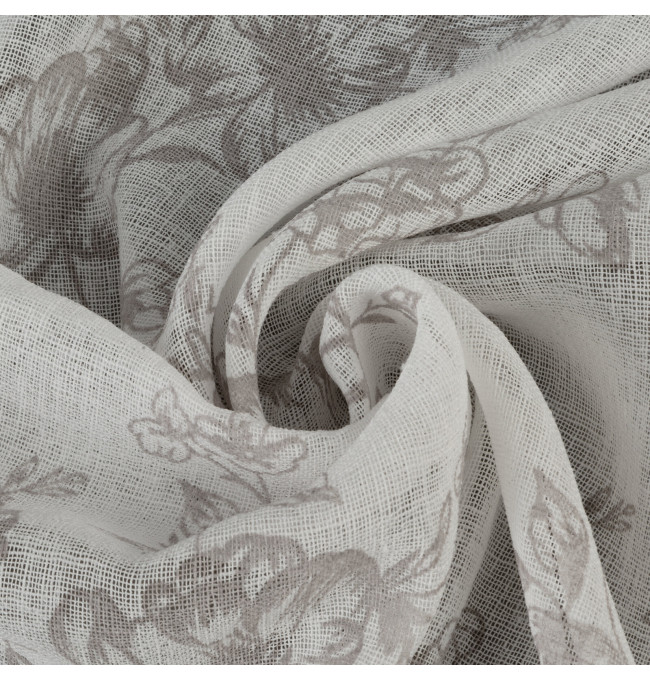 Hotový závěs WIKI bílá / šedá - na pásce