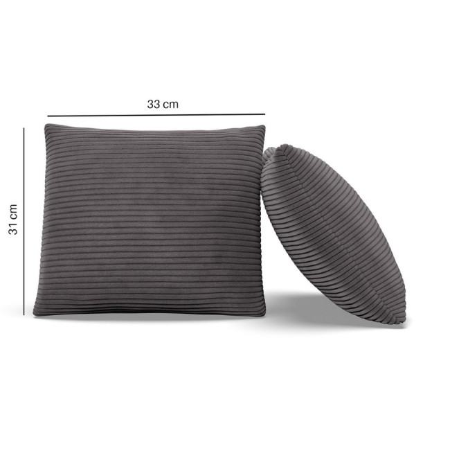 Sada dvou polštářů Luxury tmavě šedá (2 ks)