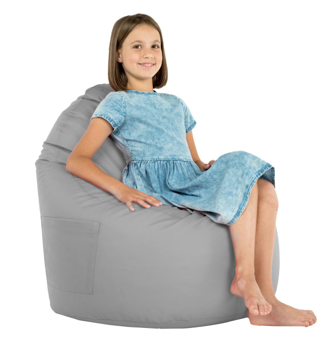 Křeslo Porto ekokůže světle šedé