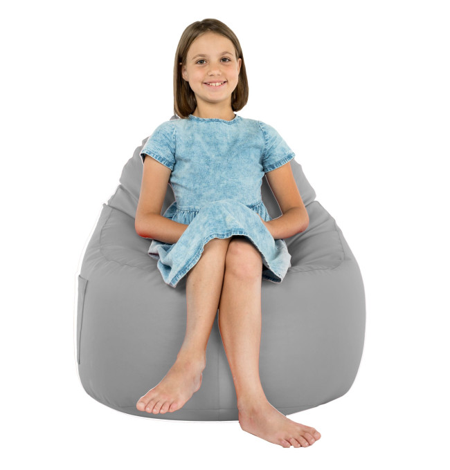 Křeslo Porto ekokůže světle šedé