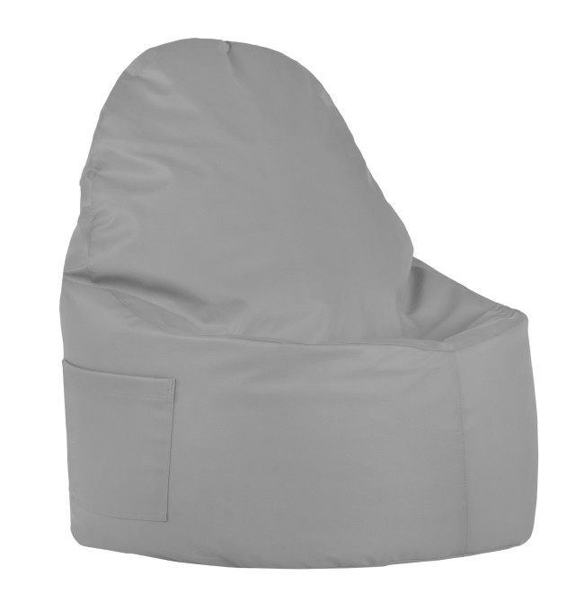 Křeslo Porto ekokůže světle šedé