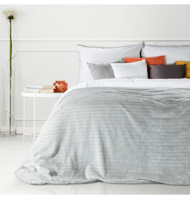 Jemná deka CINDY kostky - popel