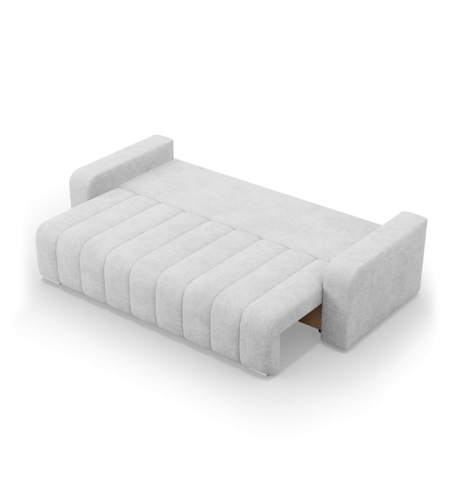 Třímístná pohovka ABRIELLE rozkládací, světle šedá