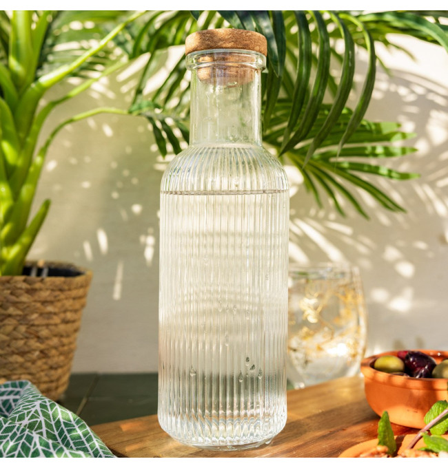 Karafa NATIA průsvitná s korkem 890999 1L