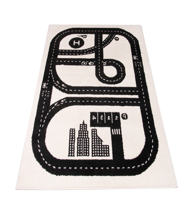 Dětský koberec Kiddy H050A světle šedý