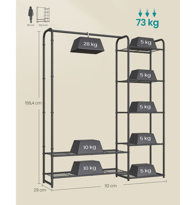 Otvorená šatníková skriňa LGR462B01