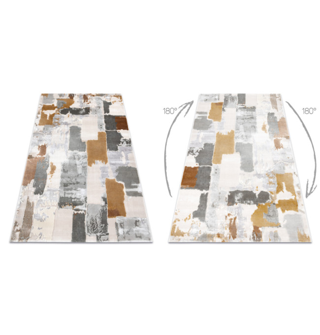 Koberec AKRYL ELITRA 6215 Abstrakce šedý / žlutý