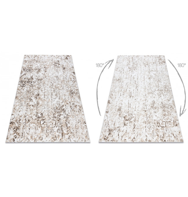 Koberec AKRYL VALS 0A027A C56 54 Ornament květiny béž / slonová kost