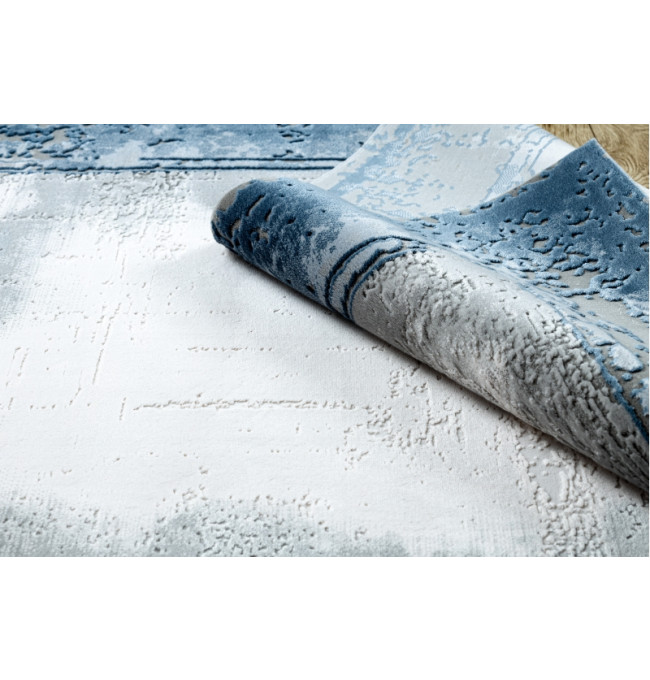 Koberec AKRYL VALS 0A036A C53 46 Ramka slonová kost / nebeský