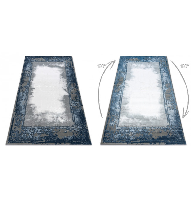 Koberec AKRYL VALS 0A036A C53 46 Ramka slonová kost / nebeský