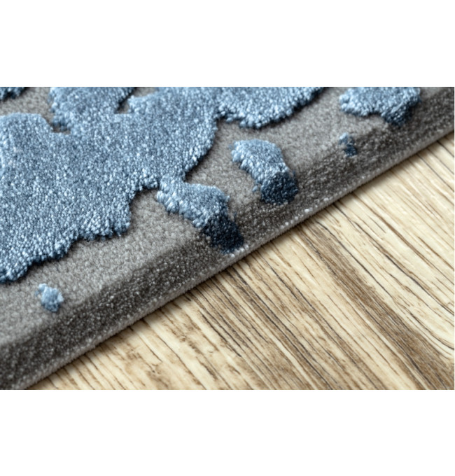 Koberec AKRYL VALS 0A036A C53 46 Ramka slonová kost / nebeský